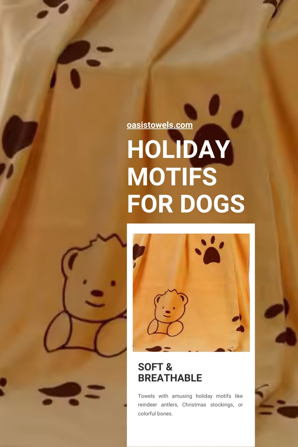 holiday motifs towels for dogs