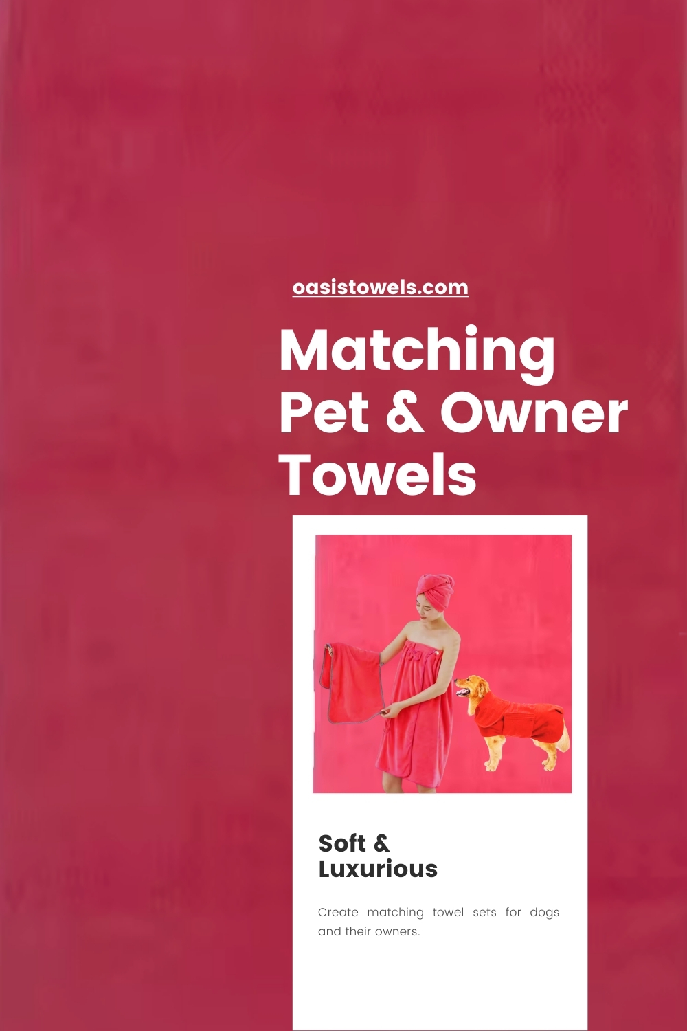  pet and owners matching towels